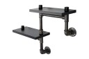 Vegghylle Borura 56x13 cm 2 Hyller   Svart