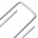  Jordplugger U-formet 50 stk 15x3,5 cm galvanisert stål