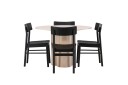 Venture Home Olivia Matgruppe 110 cm Rund med 4 Montros Stoler Whitewash