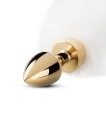 EasyToys: Fox Tail Plug No. 13, gull/hvit