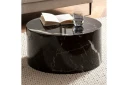 Sofabord Wohnling MONOBLOC rund 60 cm, moderne stil Svart marmor - Svart marmor