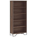 Bokhylle brun eik 80x31x169 cm konstruert tre