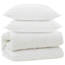 vidaXL Dyne med Puter med pute 3 stk. Hvit Mikrofiber