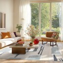 Wilton teppe   Lucerne grå/multi Størrelse: 200 x 280 cm