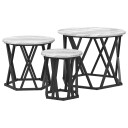  Nesting Side Tables 3 stk Grå Sonoma Konstruert Tre