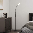 LED gulvlampe 5 moduser minnefunksjon justerbar lysstyrke stål sort