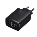 Baseus Hurtiglader 3x USB 17W Svart - Kompakt og Sikker Lading