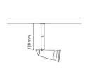 Zip 230V Børstet Stål Spot 120mm 6W 2700K Dimbar
