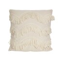 Pute Romimex Hvit Med dusker 45 x 10 x 45 cm