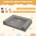 Northix Ortopedisk Hundeseng For Mellomstore Hunder Eggburskum Grå