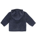 Huttelihut Cardigan   Ullfleece   Ombre Blue Melert m. Ører   Huttelihut   3 år (98)   Cardigan   Marineblå