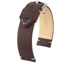 HIRSCH Ranger Retro Leather Watch Strap Brown