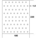 Hullplate FAST HP Stål 180x220x1,5 mm