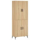 vidaXL Highboard sonoma eik 69,5x34x180 cm konstruert tre 8720845409272