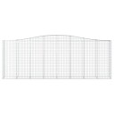vidaXL Gabionkurv buet 400x50x140/160 cm galvanisert jern