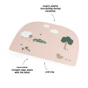 Done by Deer Silicone Placemat Tiny Farm Powder   Pink   38X 26.5CM