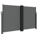  Uttrekkbar sidemarkise antrasitt 140x1200 cm 4004808