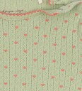 Konges Sløjd Body I/e   Hullmønster   Minnie  Coeur Lint   Konges Sløjd   1½ år (86)   Langermet Body Grønn Rosa