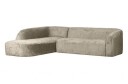 Bepurehome Sloping Corner Sofa Left Velvet wheatfield