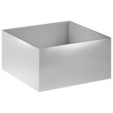 vidaXL Hageblomsterpotte Sølv 100 x 100 x 40 cm Rustfritt stål