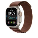 Apple 49mm Burgundy Alpine Loop - Medium - Natural Titanium Finish