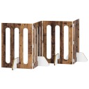 Vidaxl Folding Pet Fence 4 Stk. Eiketre 201 X 38 X 70 cm