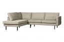 Bepurehome Rodeo Corner Sofa Left Velvet wheatfield