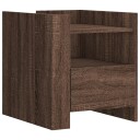  Nattbord brun eik 45x50x50 cm konstruert tre 848282