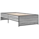  Sengeramme grå sonoma 90x190 cm konstruert tre og metall 8721012987753