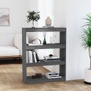 vidaXL Bokhylle/romdeler gr? 80x30x103,5 cm heltre furu