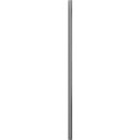 Dansani Match utvidelsesprofil, modell C & F, rørgjennomføring, krom chrome 199.5 cm x 2 cm x 6 cm