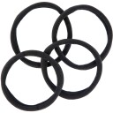 By Lyko 4-pack Soft Hair Ties Black