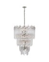 Adele Three Tier Waterfall Chandelier Polished Nickel