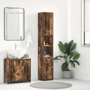 vidaXL Baderomsskap røkt eik 30x30x183,5 cm konstruert tre