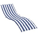vidaXL Sjeselongpute Oxford stoff 100% polyester Blå og hvit stripe