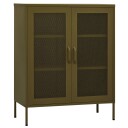vidaXL Oppbevaringsskap olivengrønn 80x35x101,5 cm stål