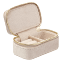 DARK Velvet Jewellery Box Micro Dark Sand