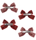 Konges Sløjd Hårspenner Micki Bow 4-Pack Lagre Glitter/Ros