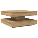  Salongbord 360 graders roterbart artisan eik 70x70x34,5 cm