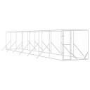 Vidaxl Utendørs Hundekennel Sølv 2X14X2 M Galvanisert Stål