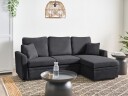 3 seters sofa Nassjo venstrevendt   Svart