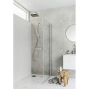 Hafa Igloo Pro Rett/Fast Dusjhjørne 70x80 cm, Alu/Klarglass