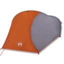 Kuppeltelt for camping 4 personer oransje vanntett