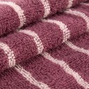 Stripet håndkle - 100% bomull - Håndkle 50x100 cm - Mørk rosa/lys rosa