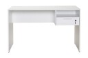 Skrivebord Mazirbe 120 cm med Oppbevaring Hyller + Låsbar Sk   Hvit