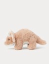 Teddykompaniet Dino, Triceratops, Aprikos, Liten - Orange - 25 CM