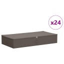 vidaXL Lagringsboks 24 pcs Grå 90 x 48 x 15 cm Ikke-vevd stoff