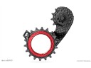 AbsoluteBlack HOLLOWcage Tannhjul Shimano R8000/R9100 Svart/Rød