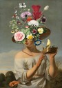 Woman In a Large Floral Hat Plakat Plakat / 21x30cm