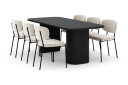 Bark Kopparbo Spisebord 200 cm med 6 Gemmiano Stoler   Svart